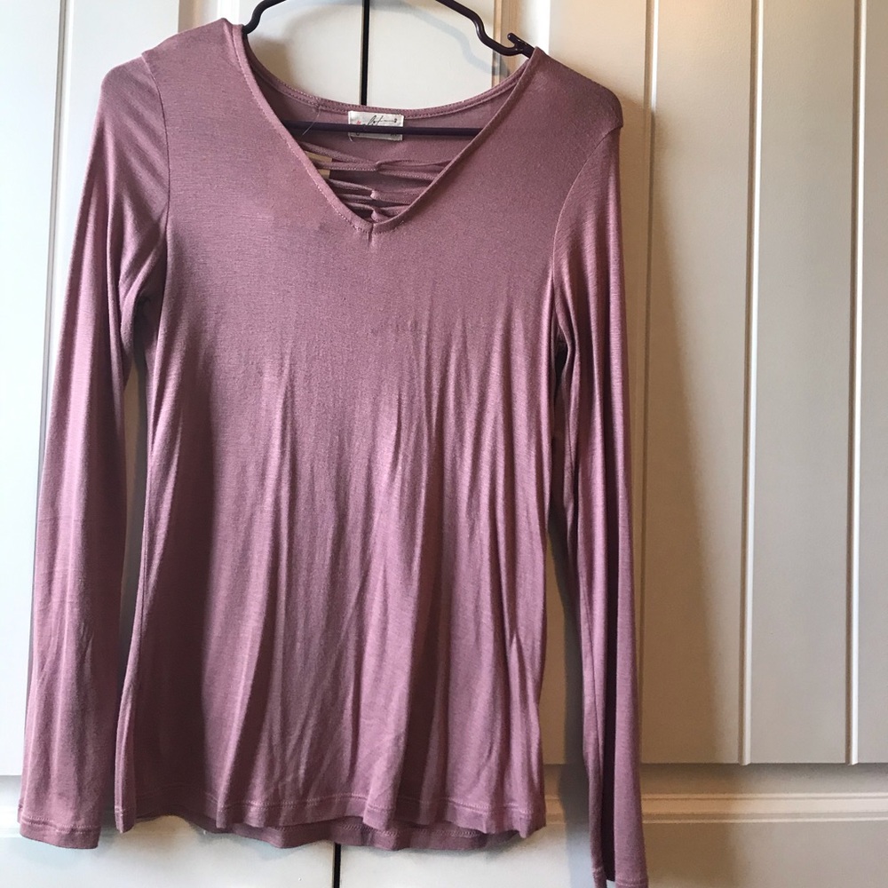 Long sleeve, pink shirt